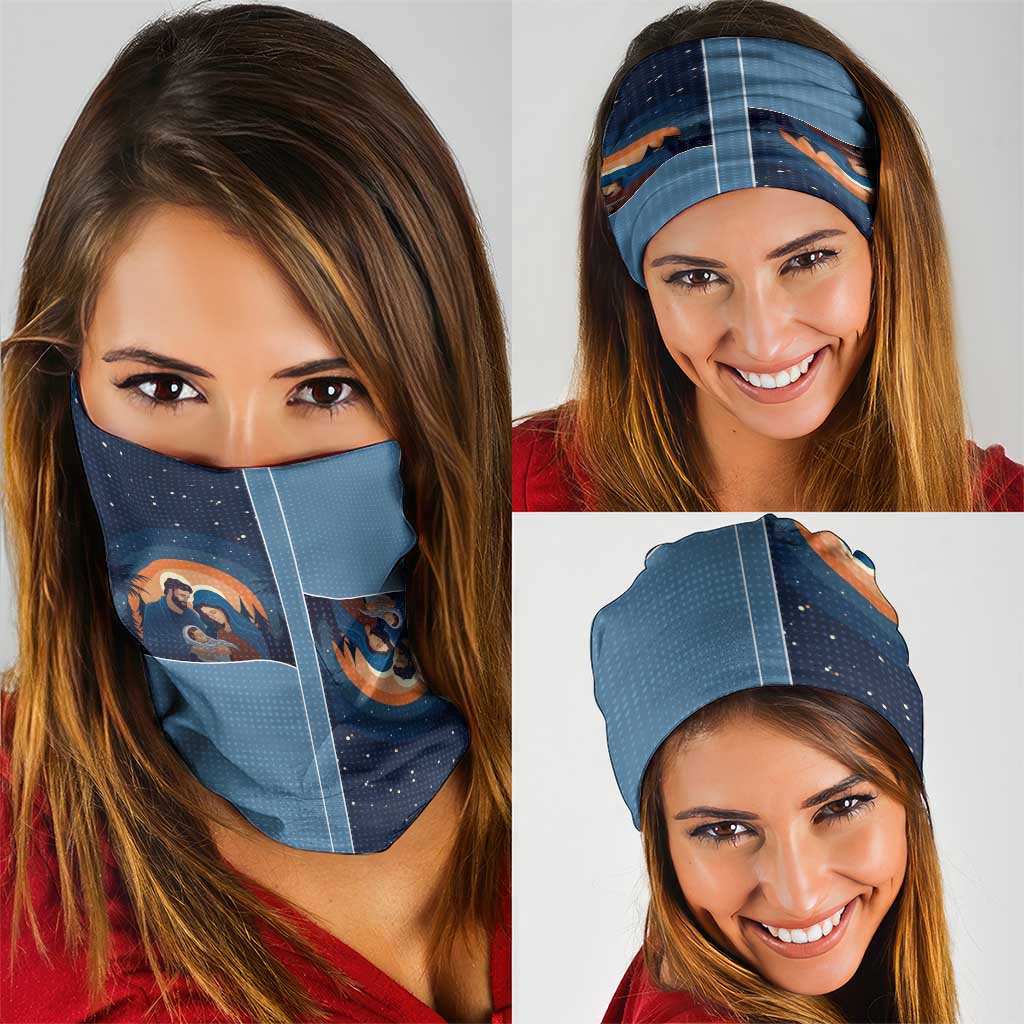 Western Yoke Neck Gaiter Holy Family Christmas Cowboy Style DT05