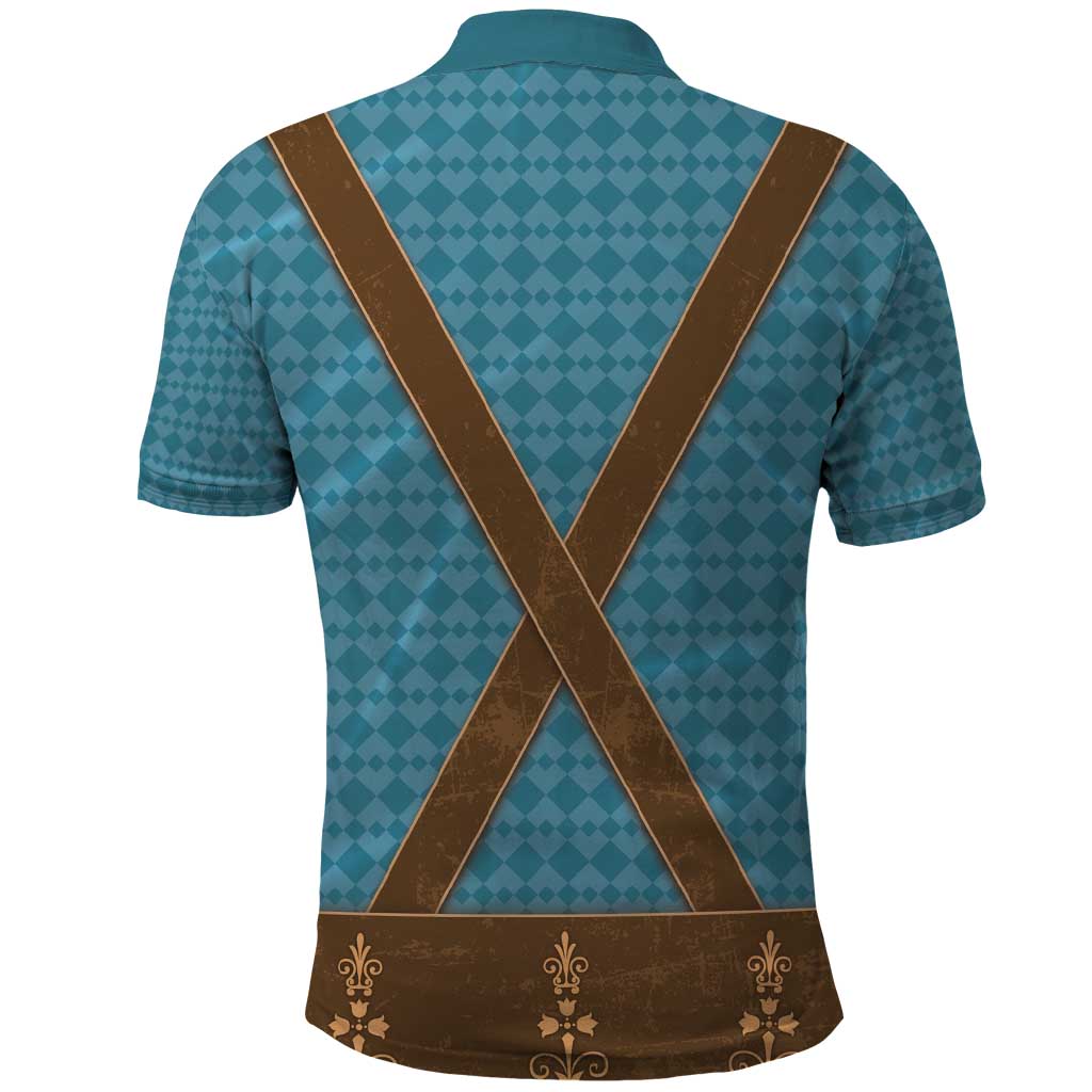 Oktoberfest Polo Shirt Lederhosen Retro Style DT05