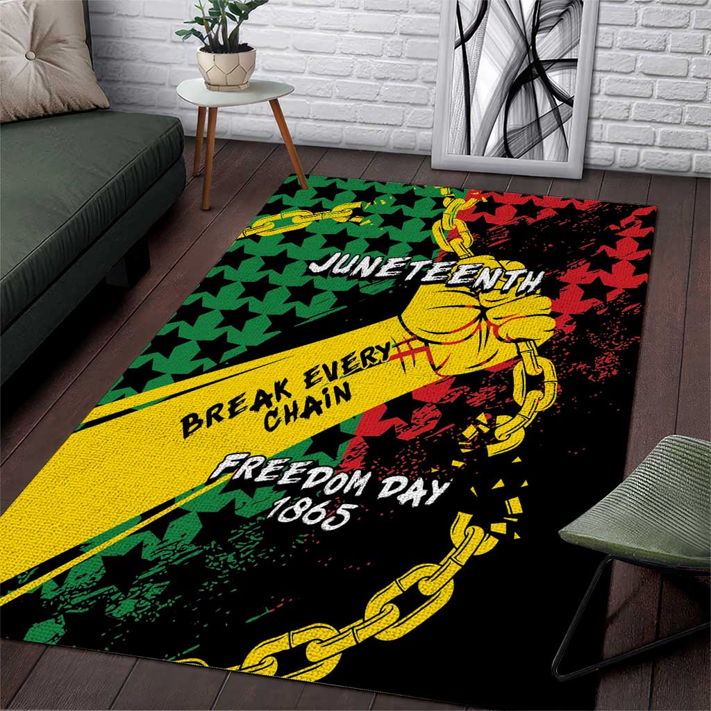 Juneteenth 1865 Area Rug Break Every Chain DT05
