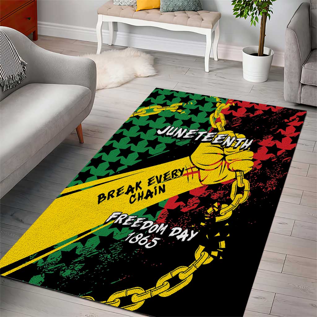 Juneteenth 1865 Area Rug Break Every Chain DT05