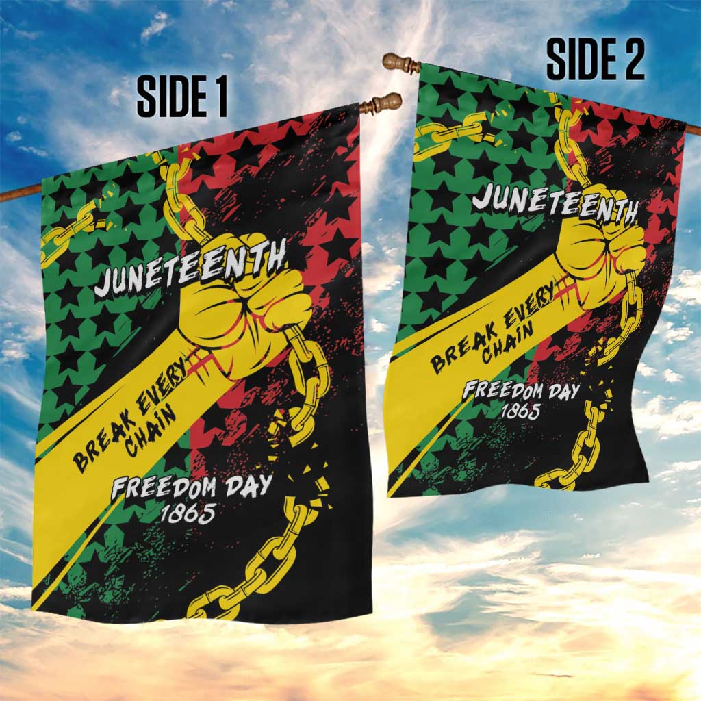 Juneteenth 1865 Garden Flag Break Every Chain DT05