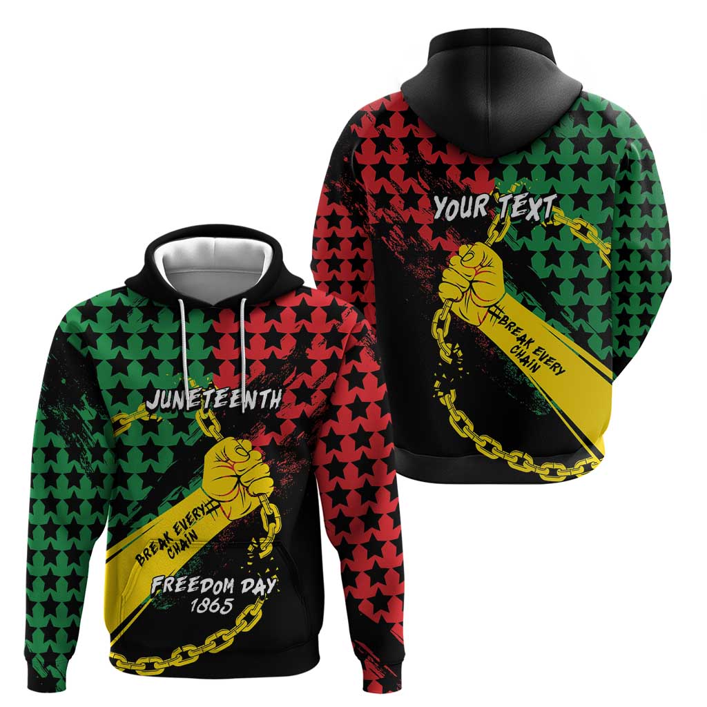 Personalized Juneteenth 1865 Hoodie Break Every Chain DT05