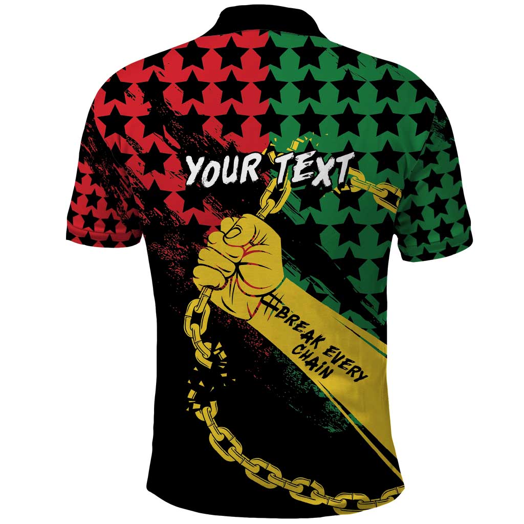 Personalized Juneteenth 1865 Polo Shirt Break Every Chain DT05