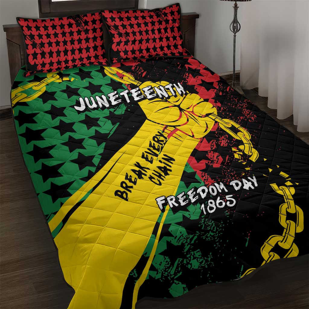 Juneteenth 1865 Quilt Bed Set Break Every Chain DT05