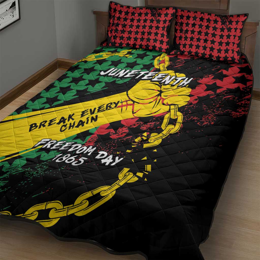 Juneteenth 1865 Quilt Bed Set Break Every Chain DT05