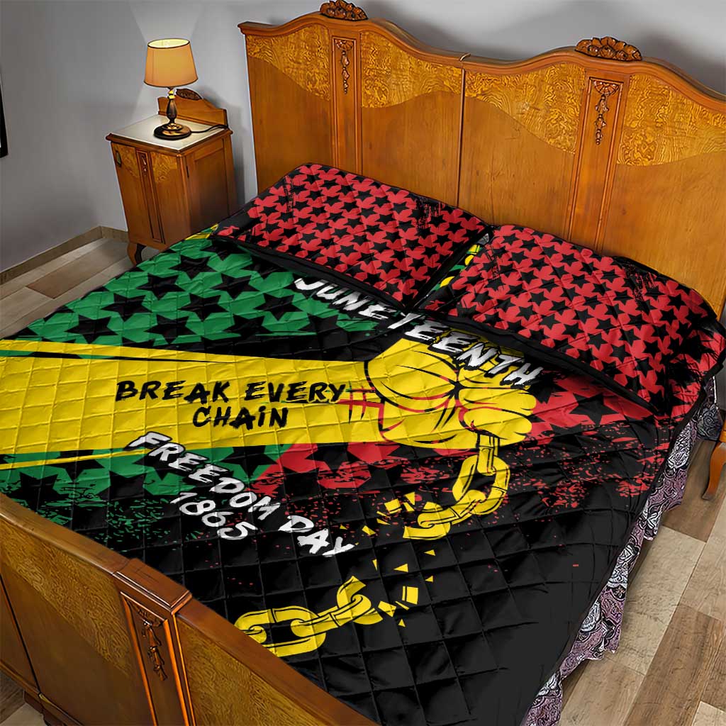 Juneteenth 1865 Quilt Bed Set Break Every Chain DT05