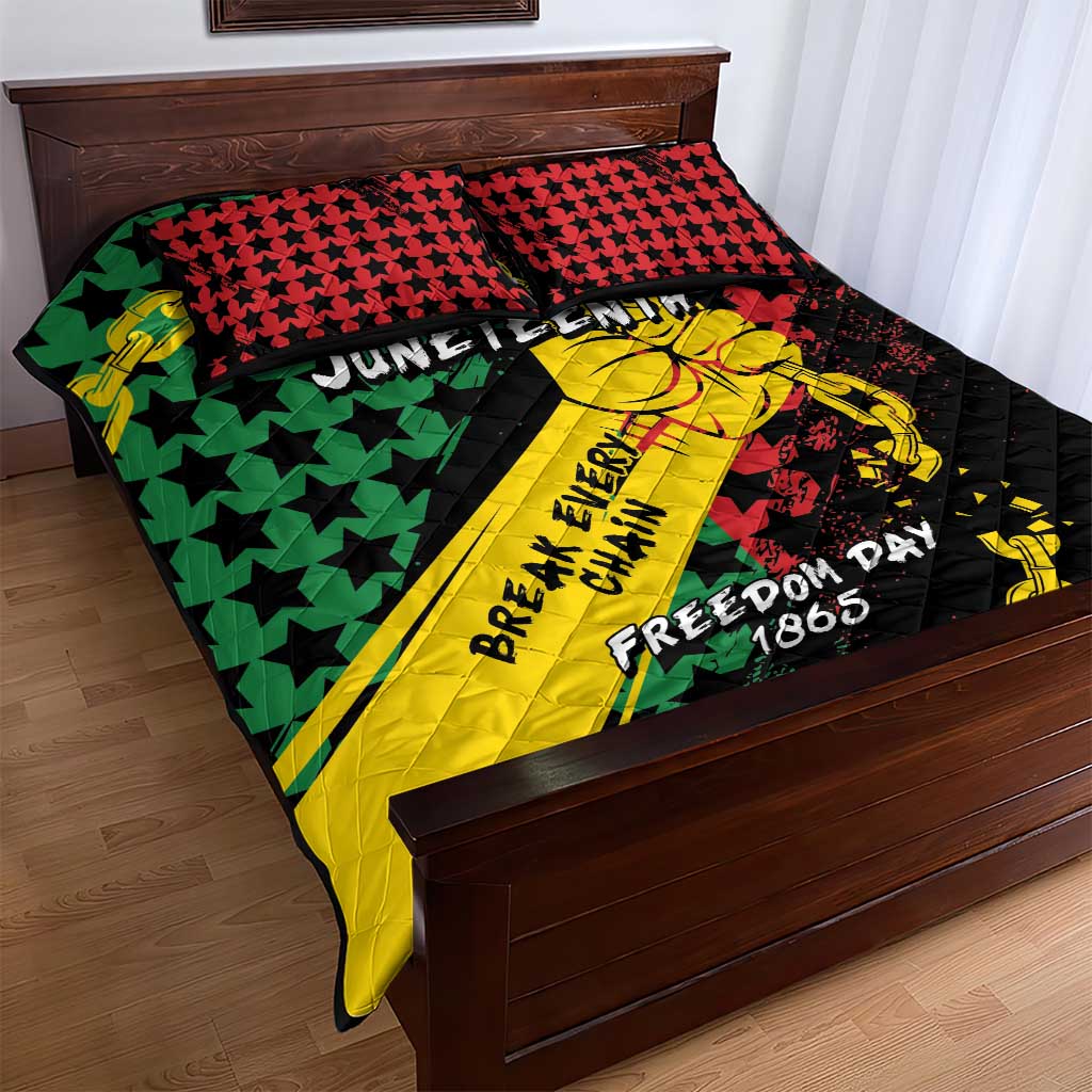 Juneteenth 1865 Quilt Bed Set Break Every Chain DT05