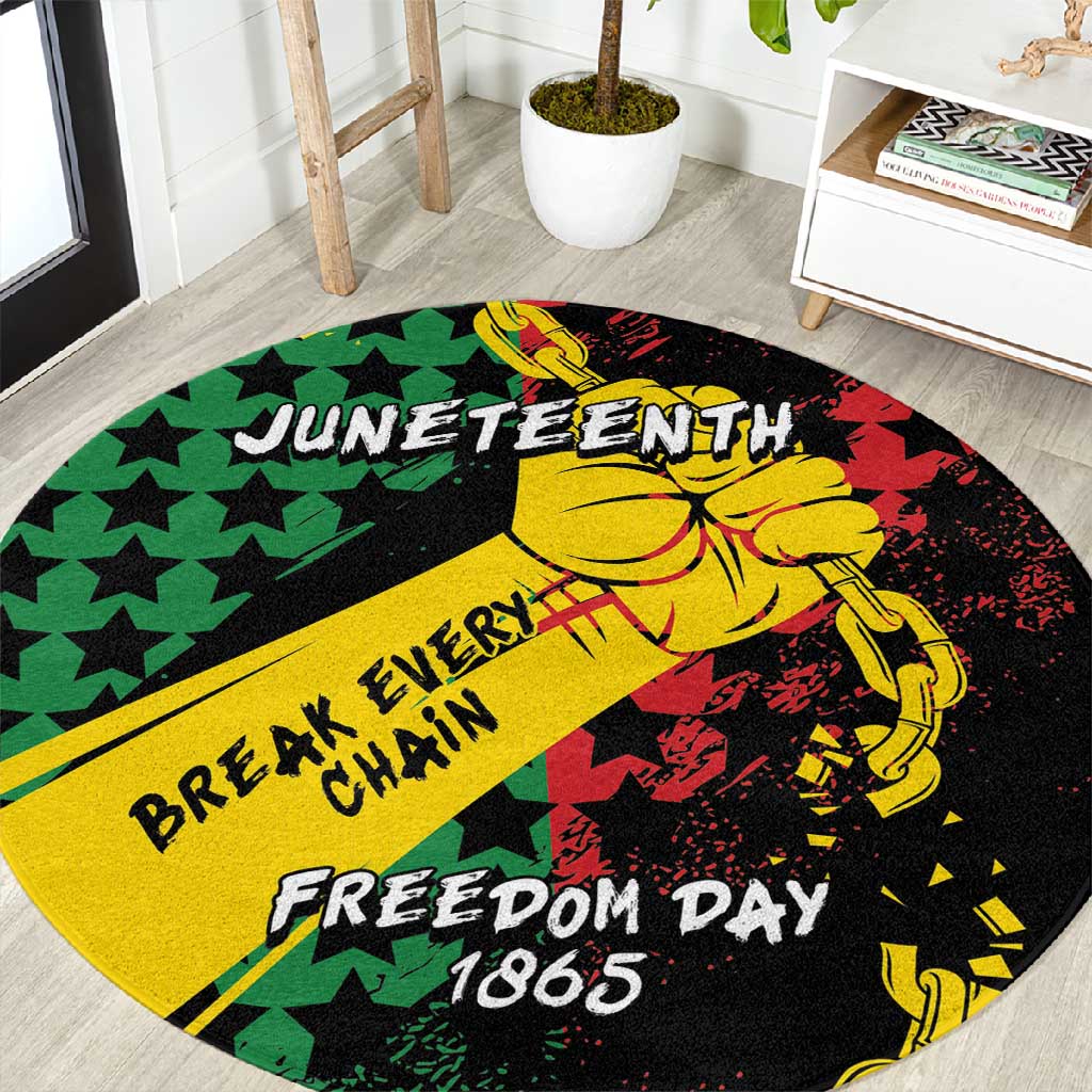 Juneteenth 1865 Round Carpet Break Every Chain DT05