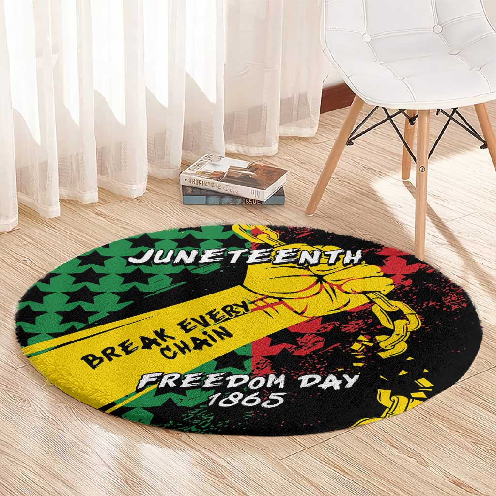 Juneteenth 1865 Round Carpet Break Every Chain DT05