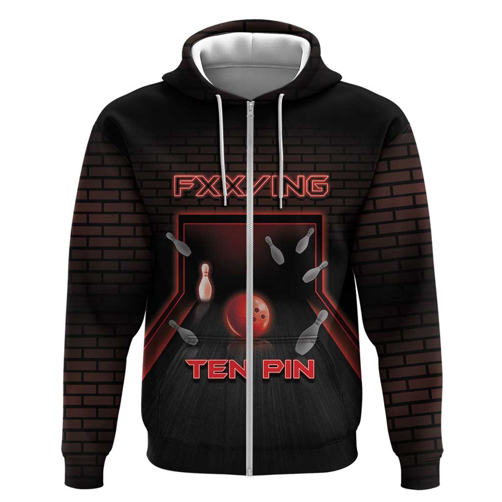 Personalized Bowling Hoodie Ten Pin Neon Style DT05