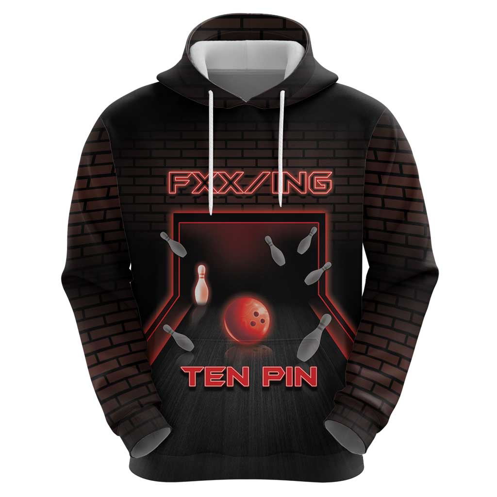 Personalized Bowling Hoodie Ten Pin Neon Style DT05