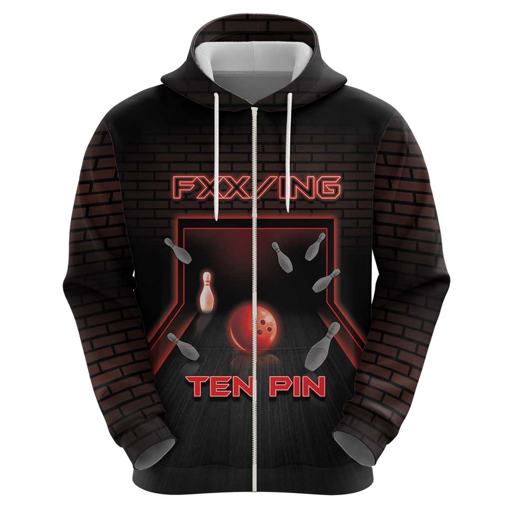 Personalized Bowling Hoodie Ten Pin Neon Style DT05