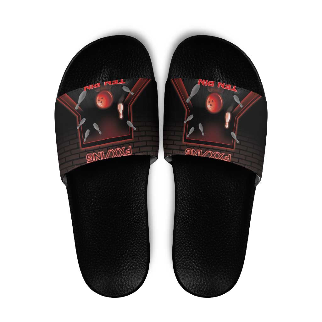Bowling Slide Sandals Ten Pin Neon Style DT05