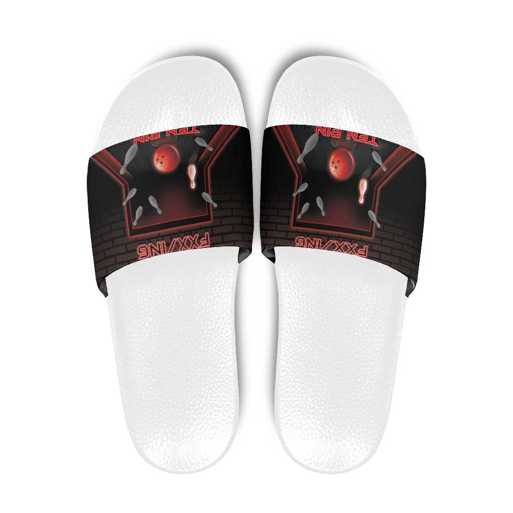 Bowling Slide Sandals Ten Pin Neon Style DT05