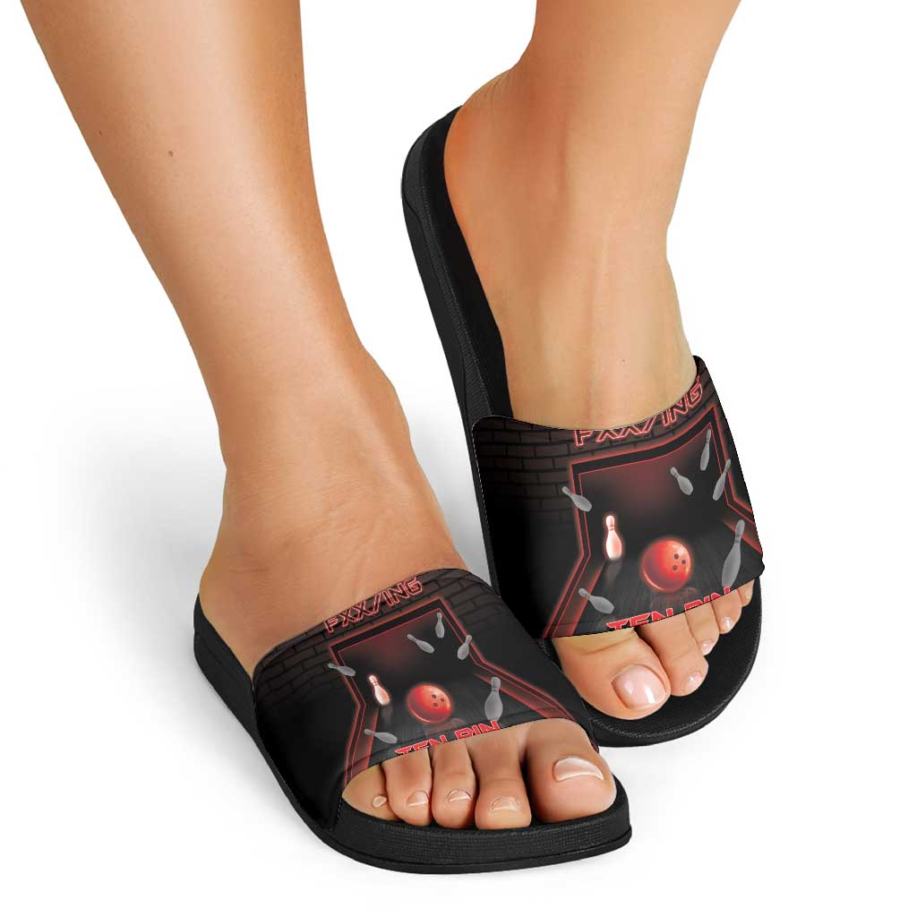 Bowling Slide Sandals Ten Pin Neon Style DT05