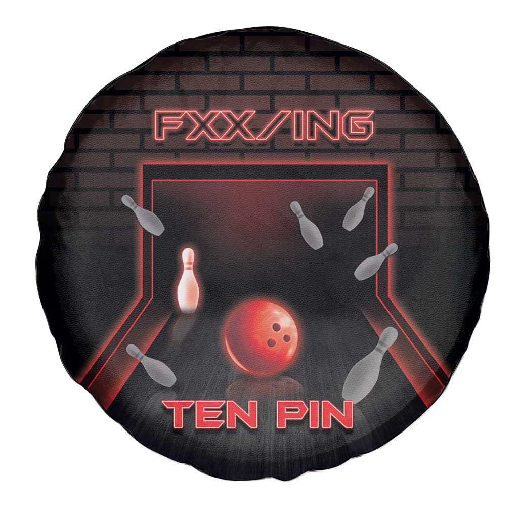 Bowling Spare Tire Cover Ten Pin Neon Style DT05