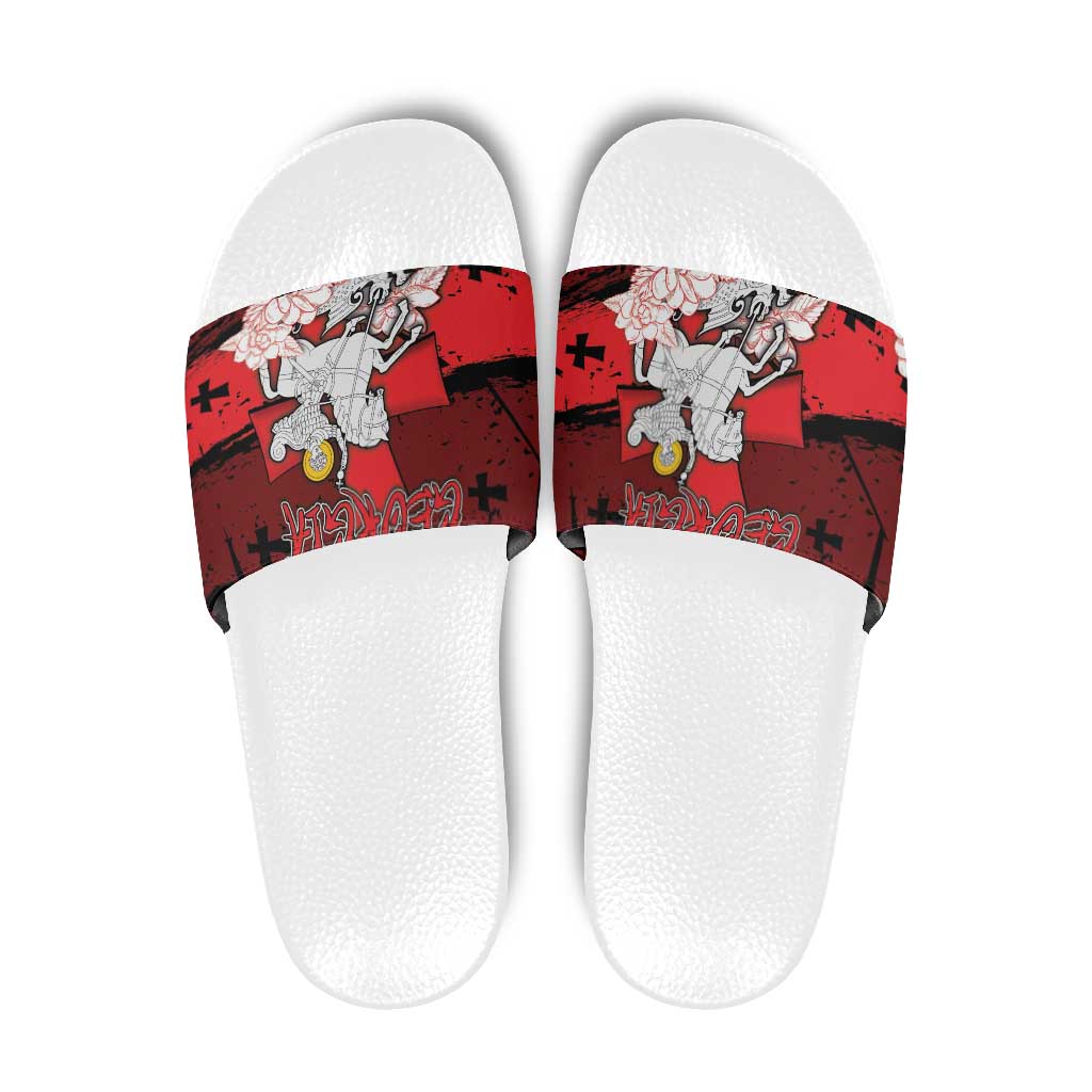 Georgia Slide Sandals Patron Saint Symbol DT05