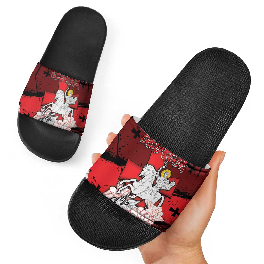 Georgia Slide Sandals Patron Saint Symbol DT05