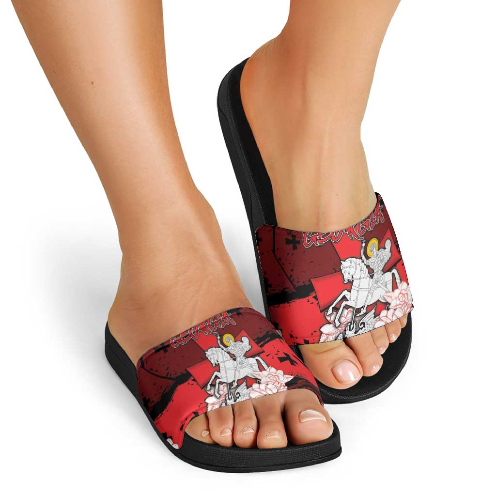 Georgia Slide Sandals Patron Saint Symbol DT05