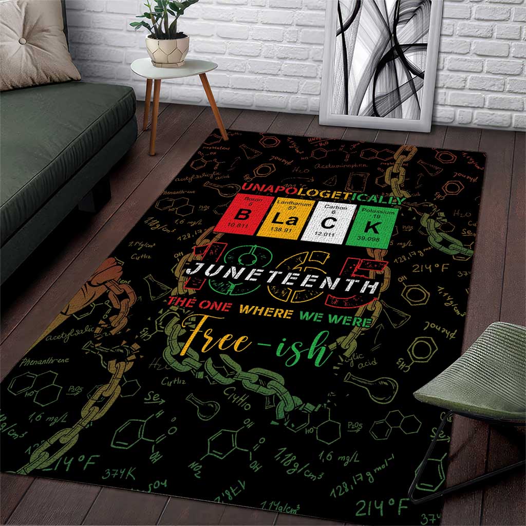 Juneteenth 1865 Area Rug Unapologetically Black DT05