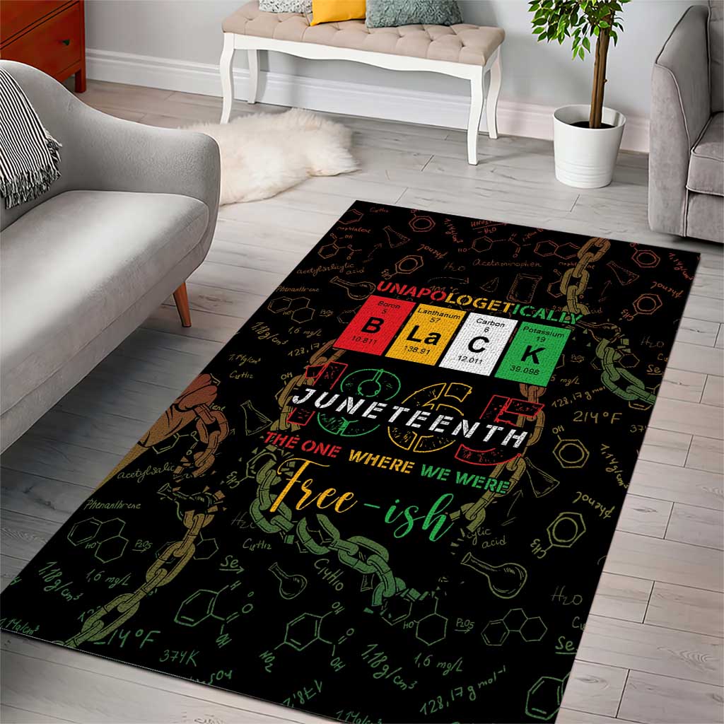 Juneteenth 1865 Area Rug Unapologetically Black DT05