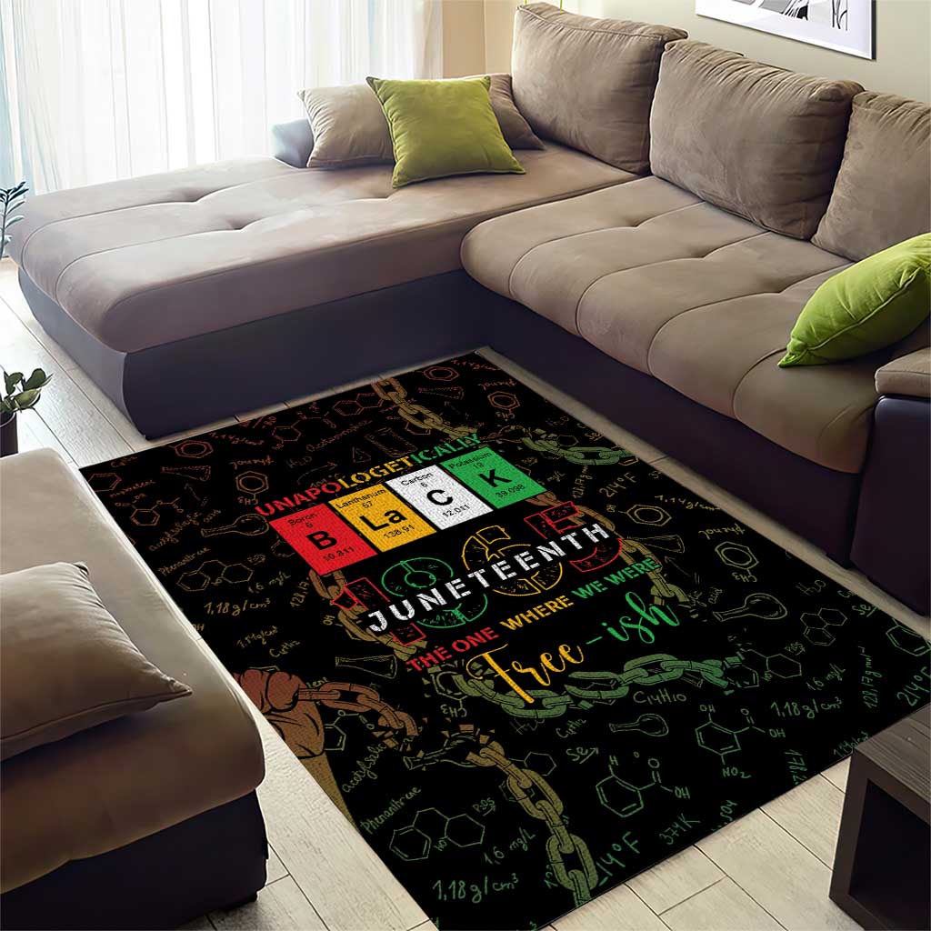 Juneteenth 1865 Area Rug Unapologetically Black DT05