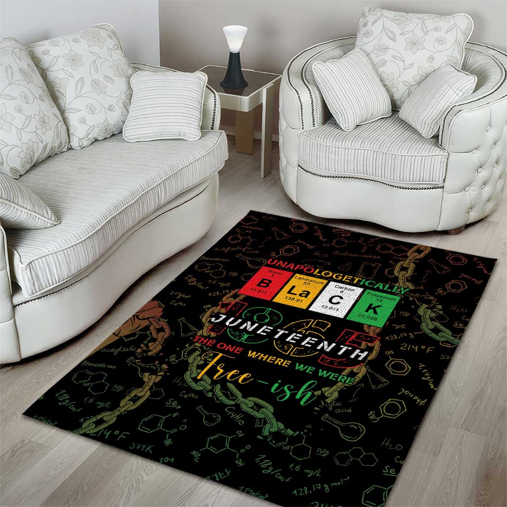 Juneteenth 1865 Area Rug Unapologetically Black DT05