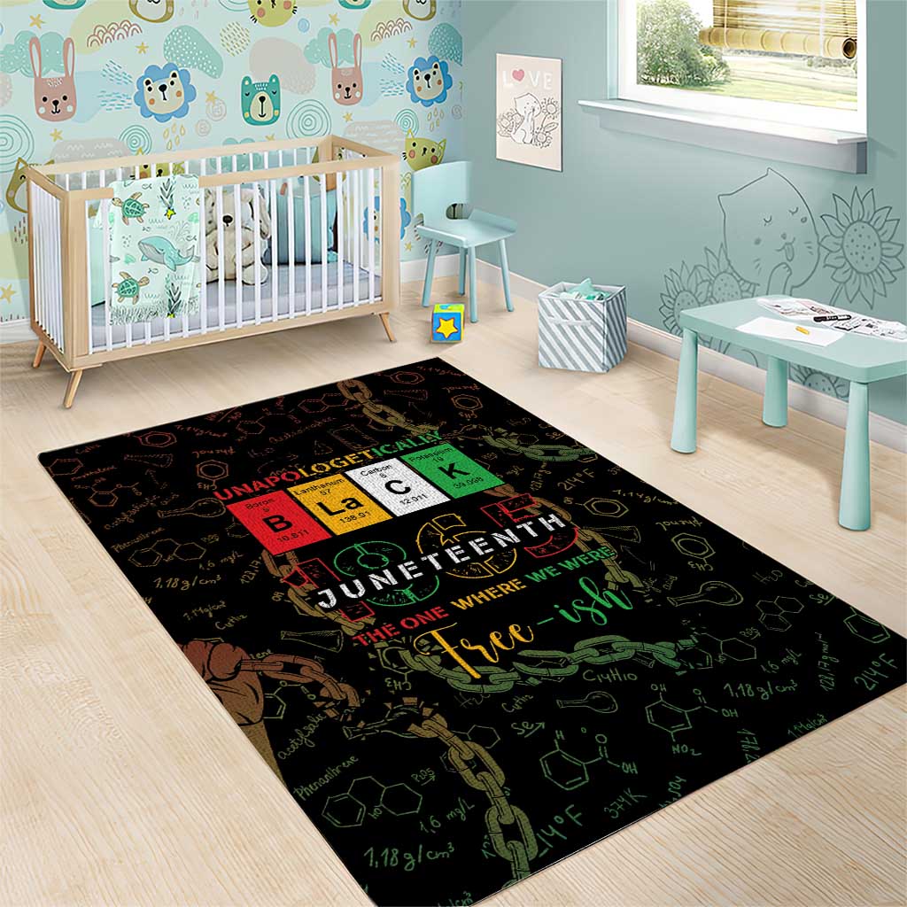 Juneteenth 1865 Area Rug Unapologetically Black DT05