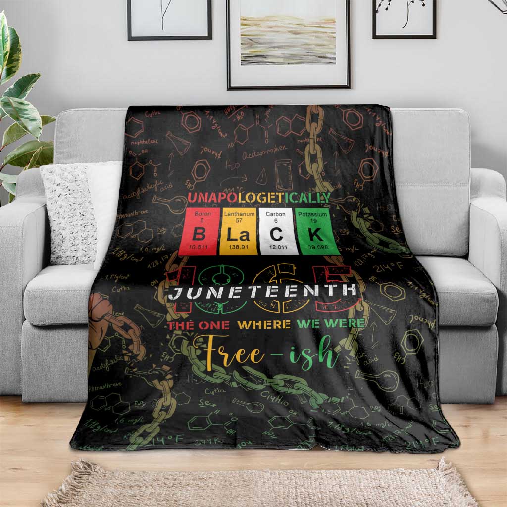 Juneteenth 1865 Blanket Unapologetically Black DT05