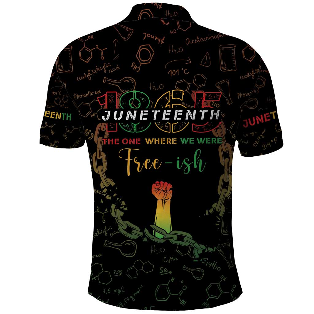 Juneteenth 1865 Polo Shirt Unapologetically Black DT05