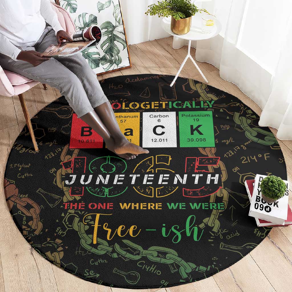Juneteenth 1865 Round Carpet Unapologetically Black DT05
