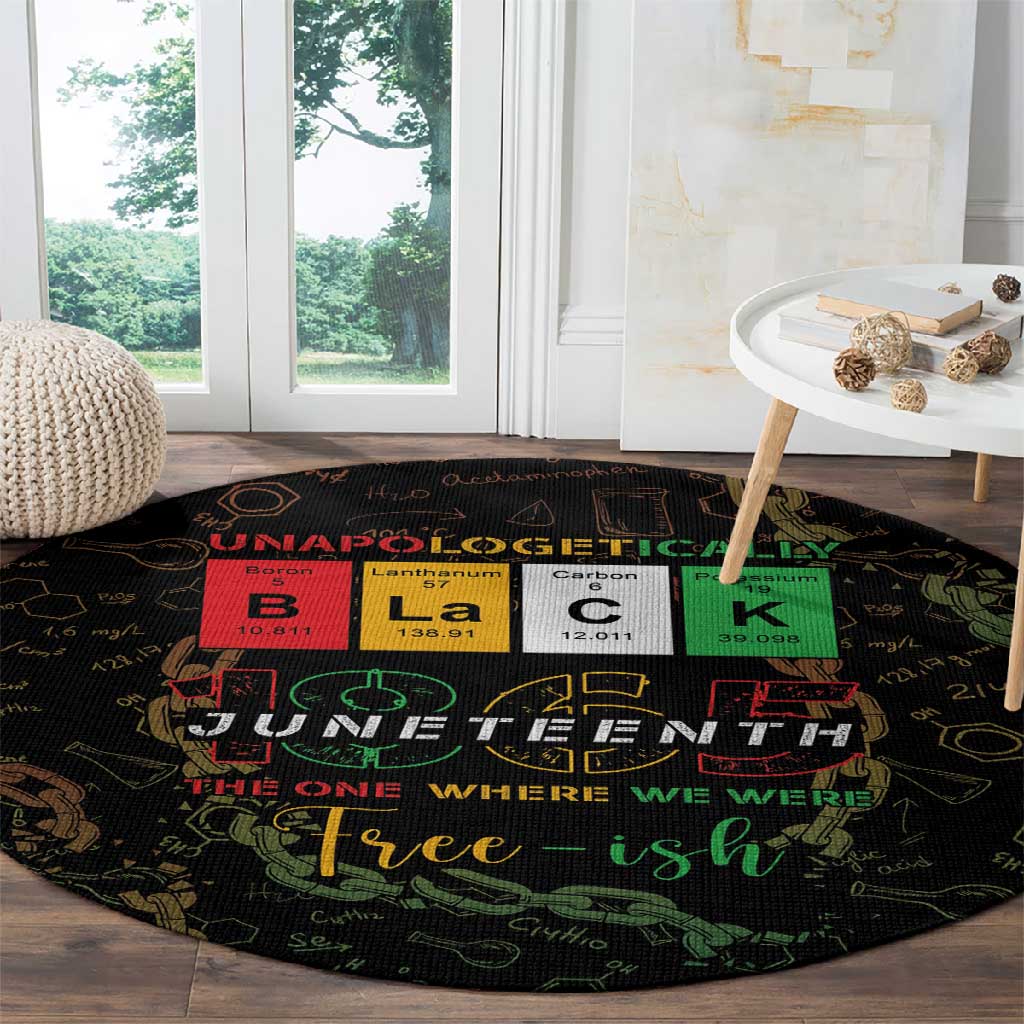 Juneteenth 1865 Round Carpet Unapologetically Black DT05
