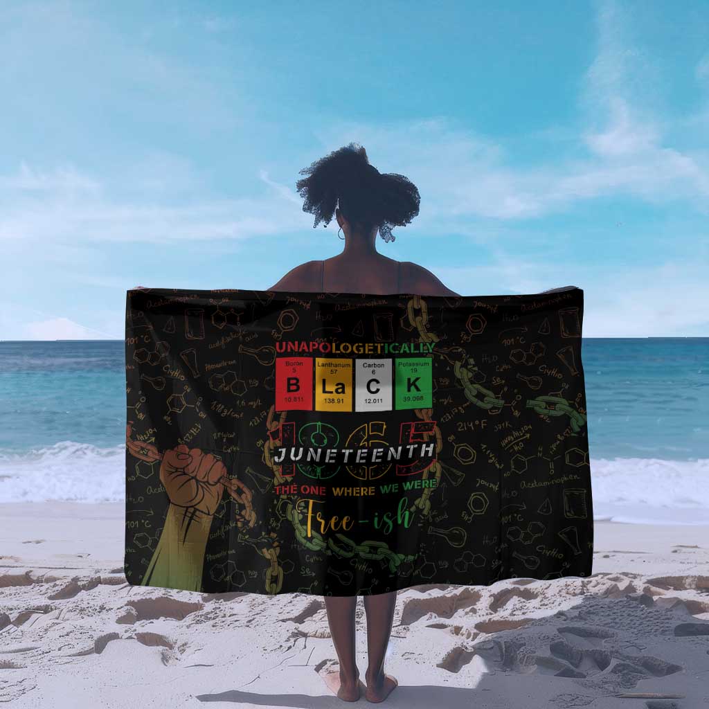 Juneteenth 1865 Sarong Unapologetically Black DT05