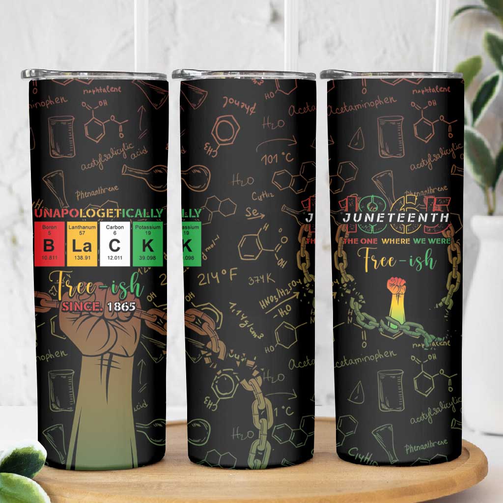 Juneteenth 1865 Skinny Tumbler Unapologetically Black DT05
