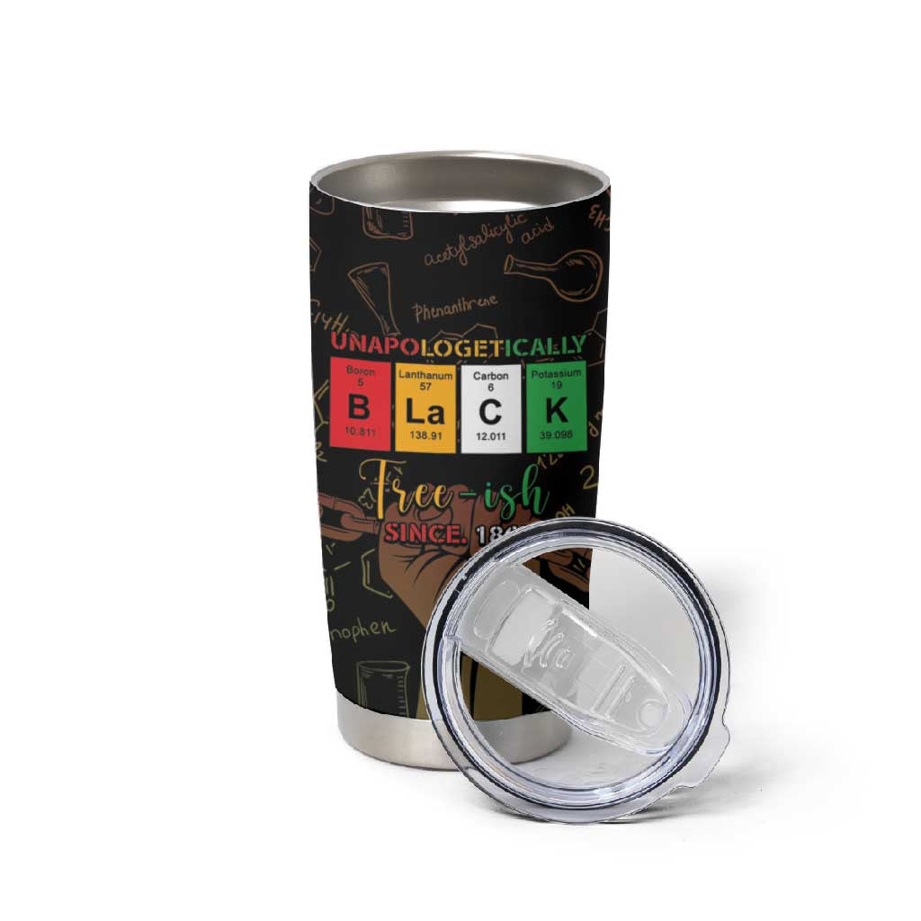 Juneteenth 1865 Tumbler Cup Unapologetically Black DT05