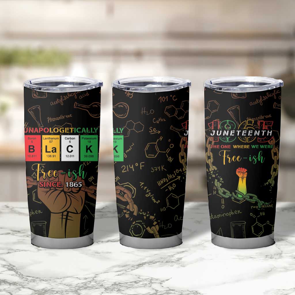 Juneteenth 1865 Tumbler Cup Unapologetically Black DT05
