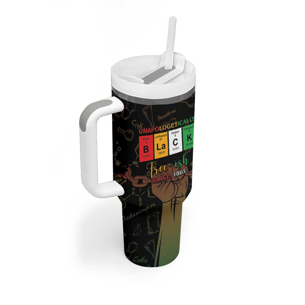 Juneteenth 1865 Tumbler With Handle Unapologetically Black DT05