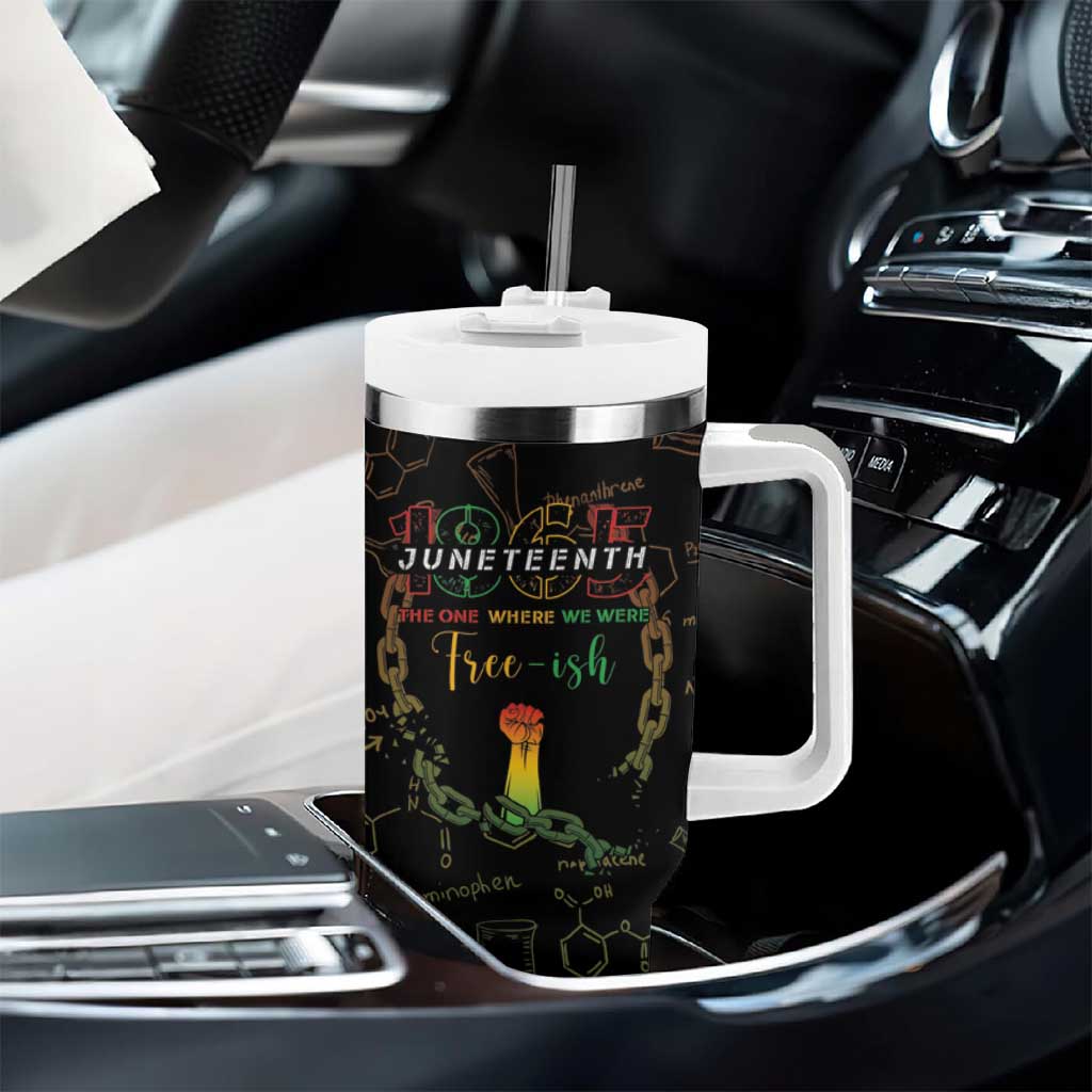 Juneteenth 1865 Tumbler With Handle Unapologetically Black DT05