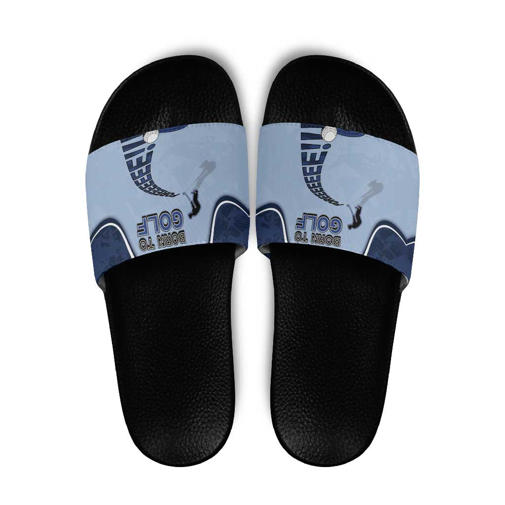 Golf Slide Sandals Sporty Style Navy DT05