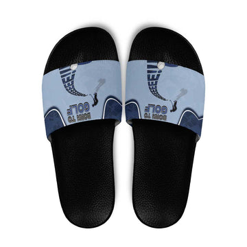 Golf Slide Sandals Sporty Style Navy DT05
