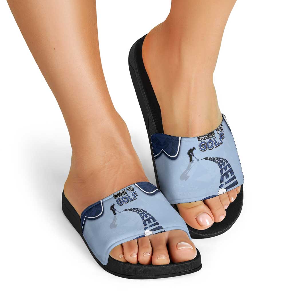 Golf Slide Sandals Sporty Style Navy DT05