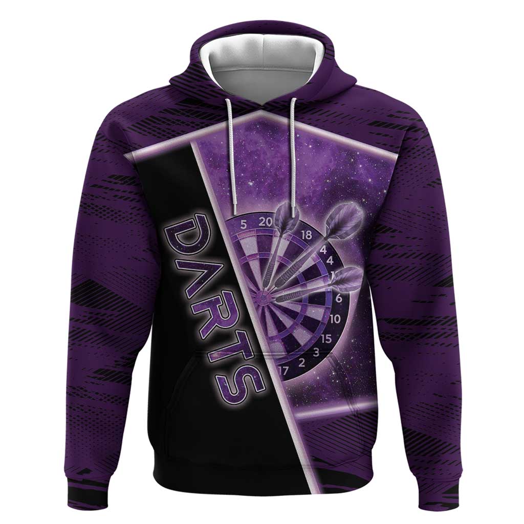 Personalized Darts Hoodie Galaxy Style Purple DT05