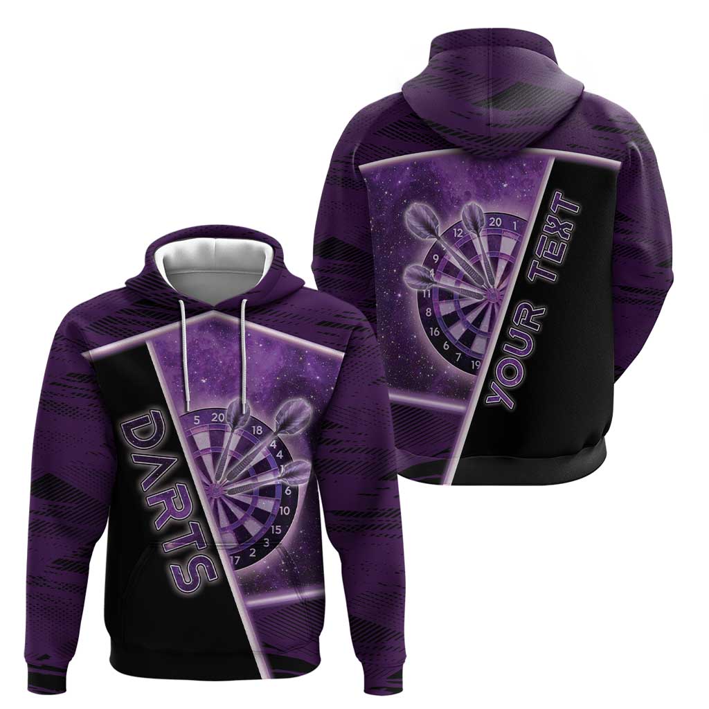 Personalized Darts Hoodie Galaxy Style Purple DT05