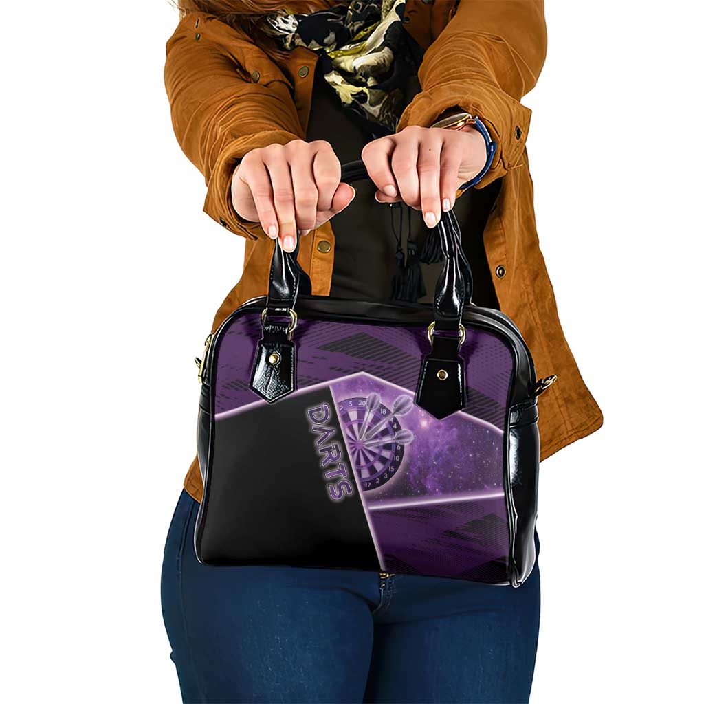 Darts Shoulder Handbag Galaxy Style Purple DT05