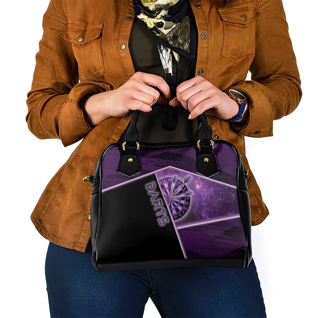 Darts Shoulder Handbag Galaxy Style Purple DT05