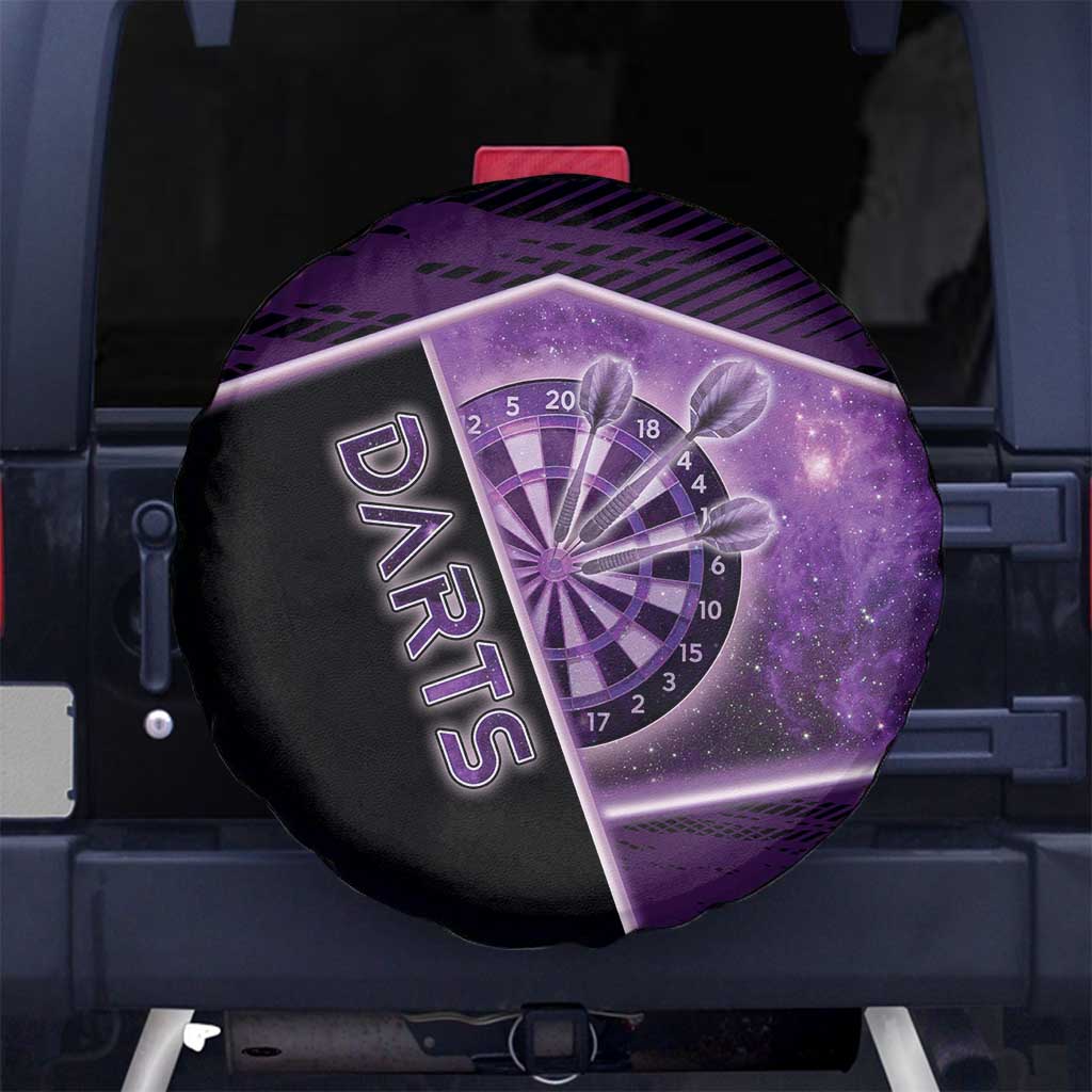 Darts Spare Tire Cover Galaxy Style Purple DT05