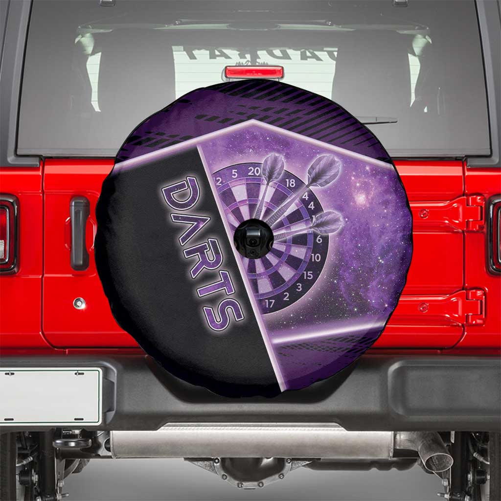 Darts Spare Tire Cover Galaxy Style Purple DT05
