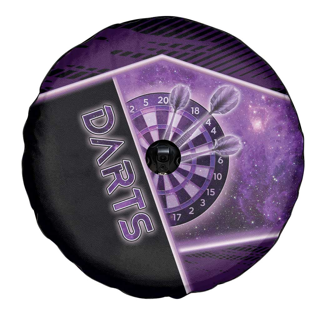 Darts Spare Tire Cover Galaxy Style Purple DT05
