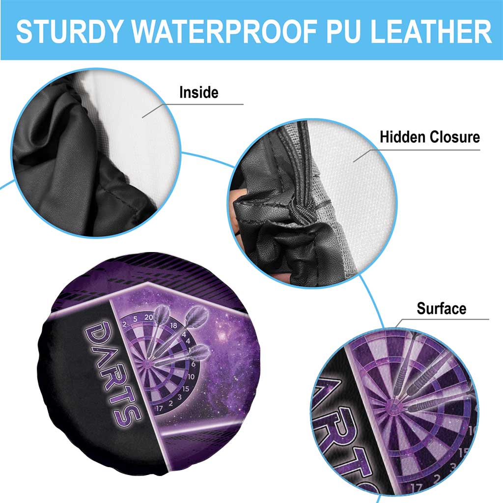 Darts Spare Tire Cover Galaxy Style Purple DT05