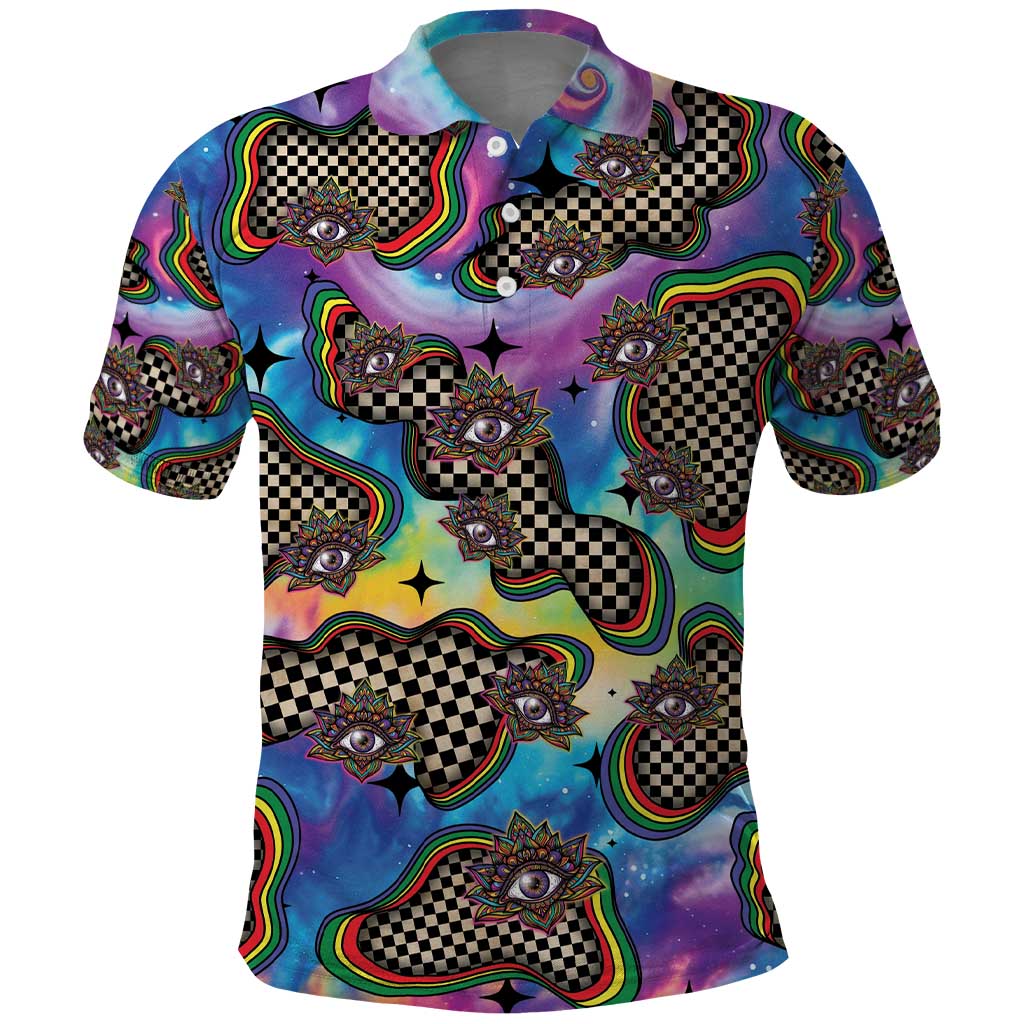Hippie Polo Shirt Psychedelic Third Eye Art DT05